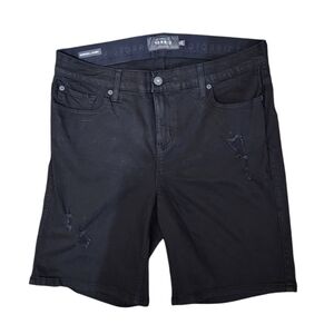 Torrid premium women's bombshell skinny black distressed Bermuda shorts